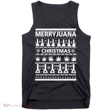 Merryjuana Weed Ugly Christmas Sweater Tank Top