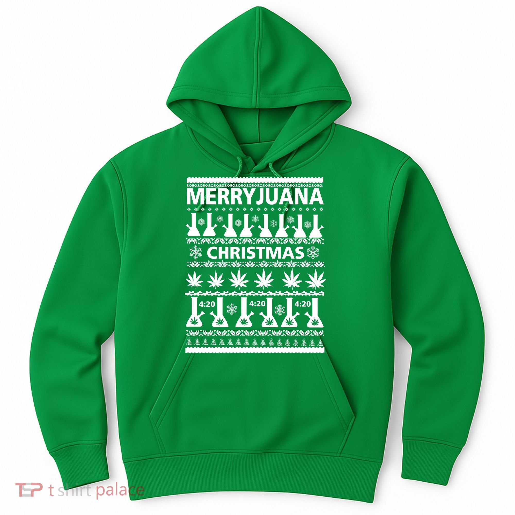 Merryjuana Weed Ugly Christmas Sweater Hoodie