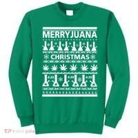 Merryjuana Weed Ugly Christmas Sweater Sweatshirt thumb 0
