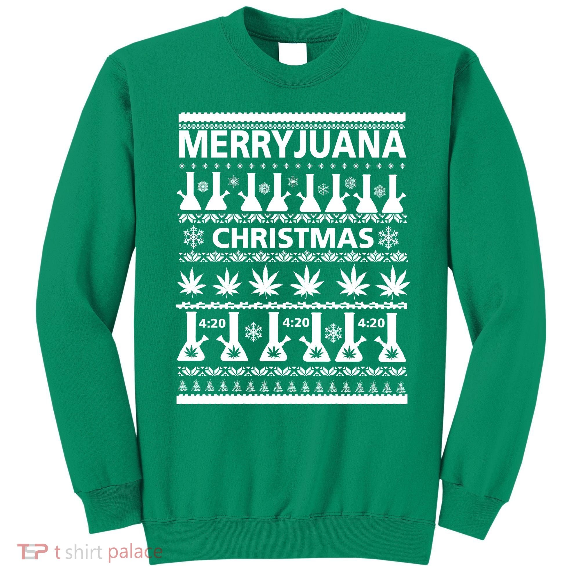 Merryjuana Weed Ugly Christmas Sweater Sweatshirt