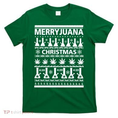 Merryjuana Weed Ugly Christmas Sweater T-Shirt