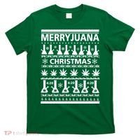 Merryjuana Weed Ugly Christmas Sweater T-Shirt thumb 0