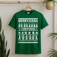 Merryjuana Weed Ugly Christmas Sweater T-Shirt thumb 2