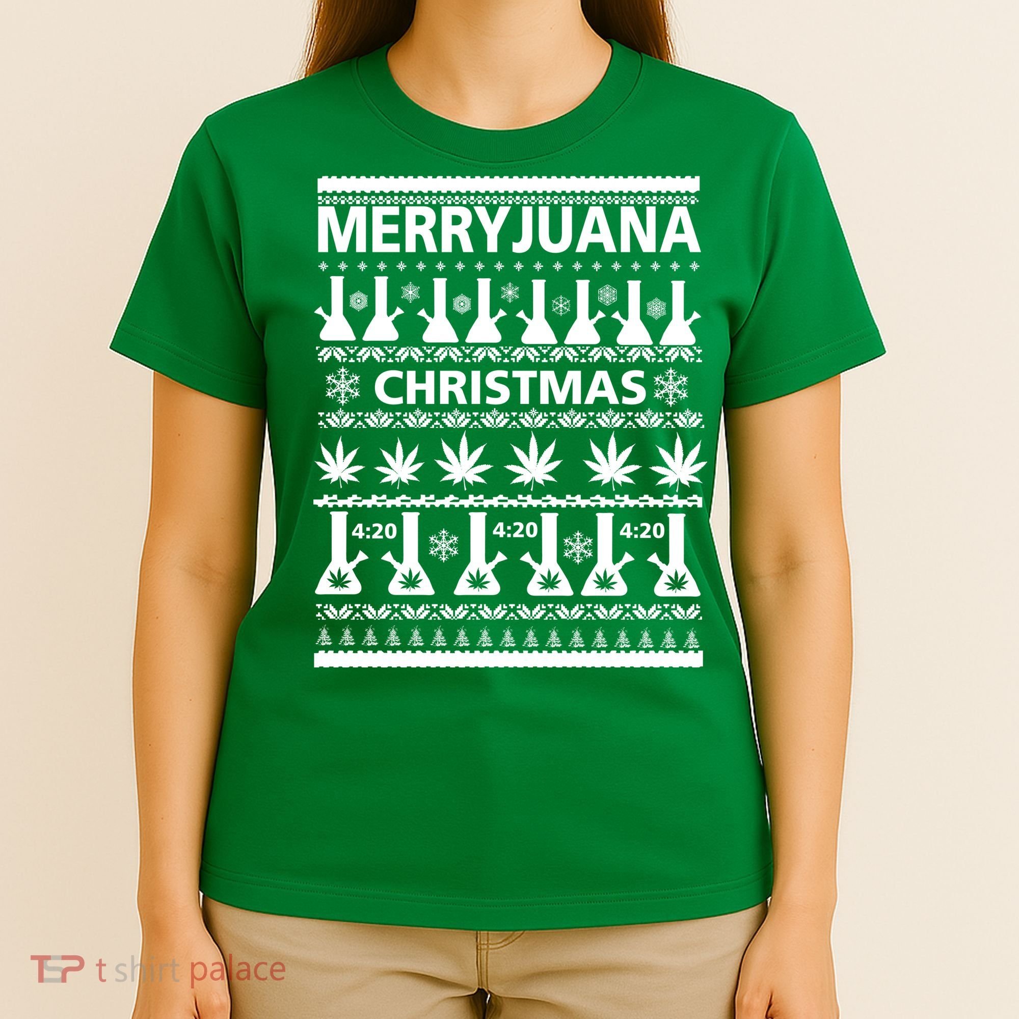 Merryjuana Weed Ugly Christmas Sweater T-Shirt