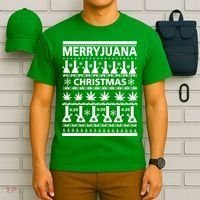 Merryjuana Weed Ugly Christmas Sweater T-Shirt thumb 6