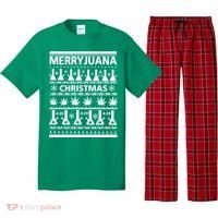 Merryjuana Weed Ugly Christmas Sweater Pajama Set thumb 0