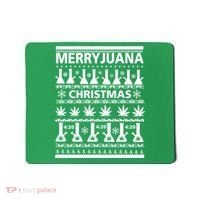 Merryjuana Weed Ugly Christmas Sweater Mousepad thumb 0