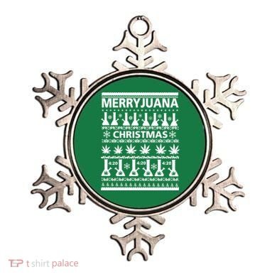 Merryjuana Weed Ugly Christmas Sweater Ornament
