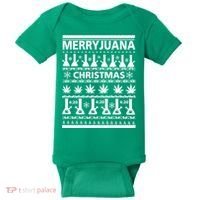 Merryjuana Weed Ugly Christmas Sweater Baby Bodysuit thumb 0