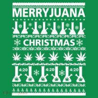 Merryjuana Weed Ugly Christmas Sweater Baby Bodysuit thumb 2