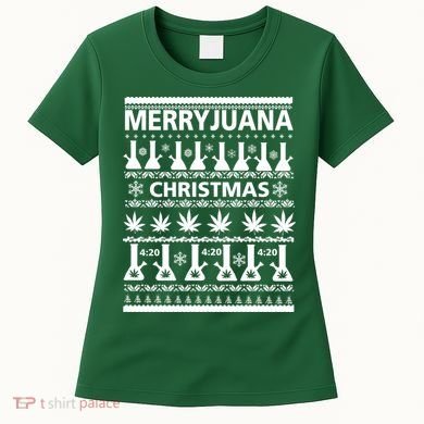 Merryjuana Weed Ugly Christmas Sweater Women's T-Shirt