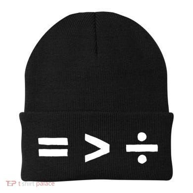 Math Equality Sign Greater Than Division Sign Equal Rights Gift Beanie