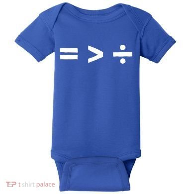 Math Equality Sign Greater Than Division Sign Equal Rights Gift Baby Bodysuit