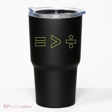 Math Equality Sign, Greater Than Division Sign Tumbler