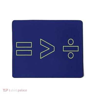 Math Equality Sign, Greater Than Division Sign Mousepad