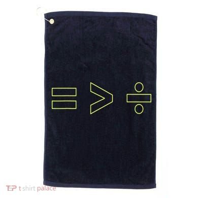Math Equality Sign, Greater Than Division Sign Golf Towel