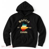 Madrid Espana Spain Est. Souvenir Flag Map Vacation Hoodie thumb 0