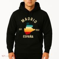 Madrid Espana Spain Est. Souvenir Flag Map Vacation Hoodie thumb 2