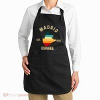 Madrid Espana Spain Est. Souvenir Flag Map Vacation Apron thumb 2