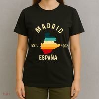 Madrid Espana Spain Est. Souvenir Flag Map Vacation T-Shirt thumb 4