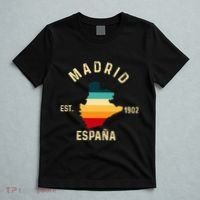 Madrid Espana Spain Est. Souvenir Flag Map Vacation T-Shirt thumb 5