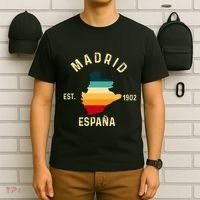 Madrid Espana Spain Est. Souvenir Flag Map Vacation T-Shirt thumb 6