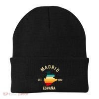 Madrid Espana Spain Est. Souvenir Flag Map Vacation Beanie thumb 0