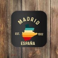 Madrid Espana Spain Est. Souvenir Flag Map Vacation Coaster thumb 0