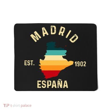 Madrid Espana Spain Est. Souvenir Flag Map Vacation Mousepad