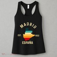 Madrid Espana Spain Est. Souvenir Flag Map Vacation Women's Tank Top thumb 3