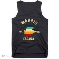 Madrid Espana Spain Est. Souvenir Flag Map Vacation Tank Top thumb 0