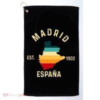Madrid Espana Spain Est. Souvenir Flag Map Vacation Golf Towel thumb 0
