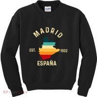 Madrid Espana Spain Est. Souvenir Flag Map Vacation Kids Sweatshirt thumb 0
