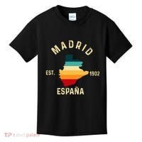 Madrid Espana Spain Est. Souvenir Flag Map Vacation Kids T-Shirt thumb 0