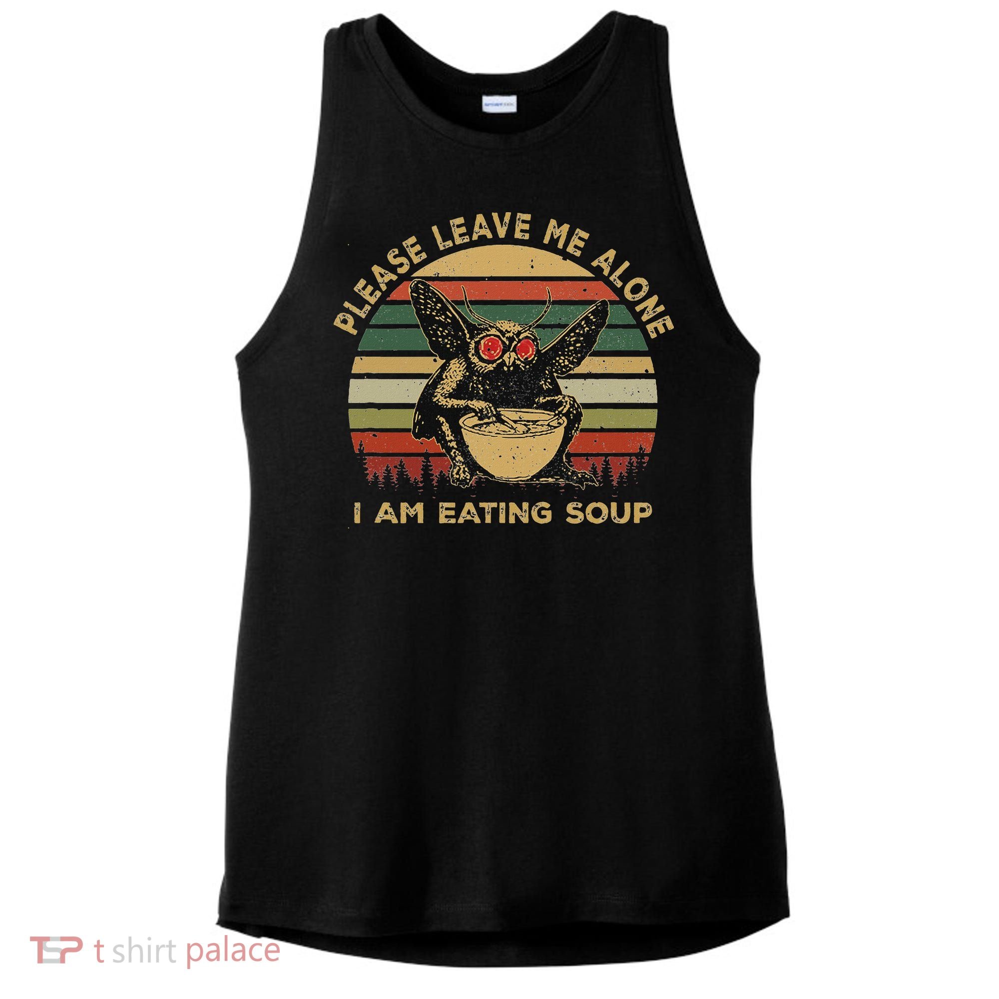 Mothman Eating Soup Please Leave Me Alone I Am Eating Soup Ladies PosiCharge Tri-Blend Wicking Tank