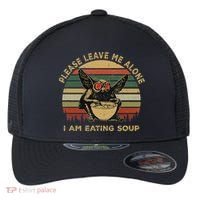 Mothman Eating Soup Please Leave Me Alone I Am Eating Soup Flexfit Unipanel Trucker Cap thumb 0