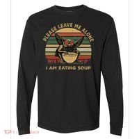 Mothman Eating Soup Please Leave Me Alone I Am Eating Soup Comfort Colors Heavyweight Long Sleeve T-Shirt thumb 0