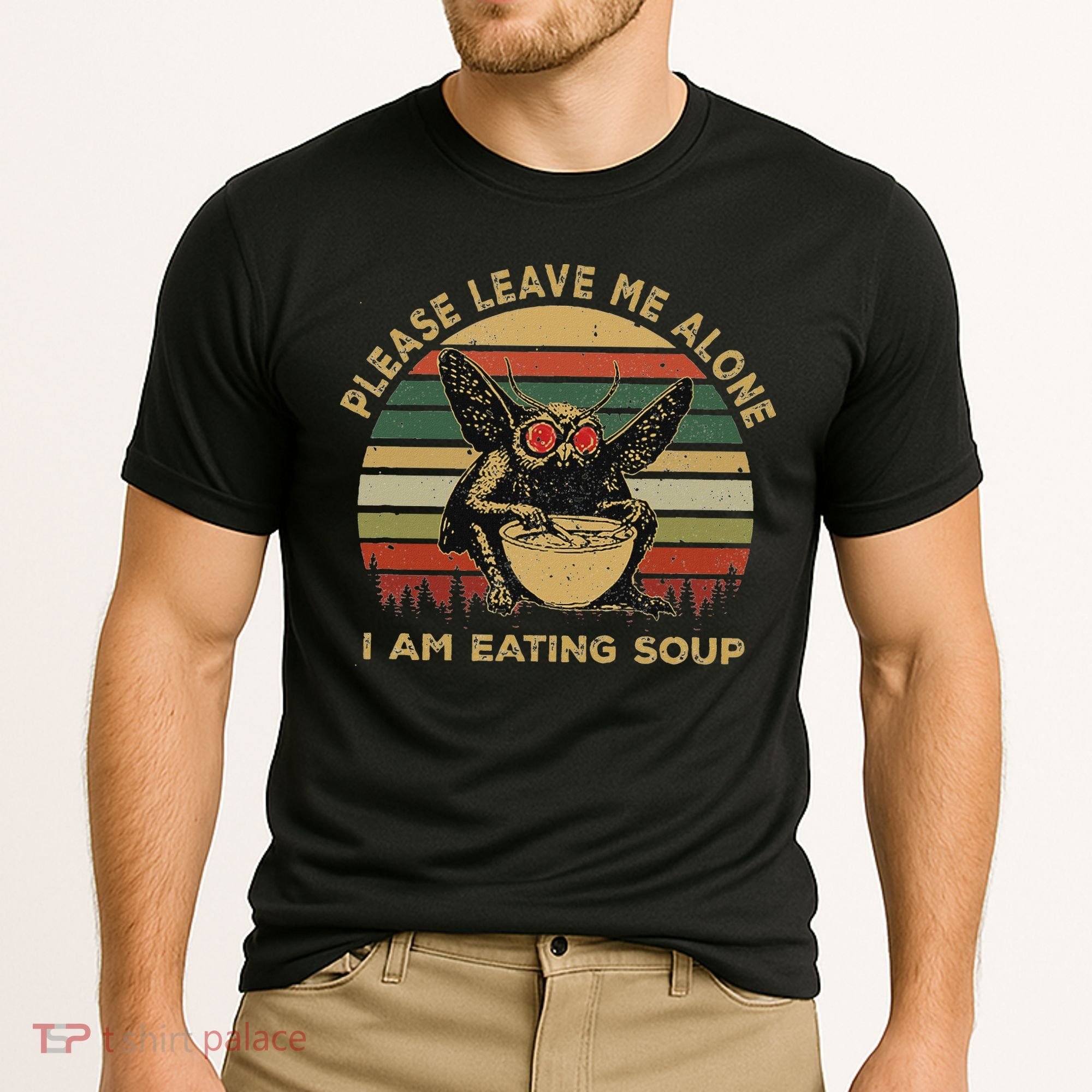 Mothman Eating Soup Please Leave Me Alone I Am Eating Soup Cooling Performance Crew T-Shirt