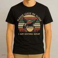 Mothman Eating Soup Please Leave Me Alone I Am Eating Soup T-Shirt thumb 3