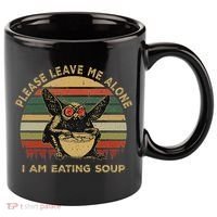 Mothman Eating Soup Please Leave Me Alone I Am Eating Soup 11oz C Handle Ceramic Mug thumb 0