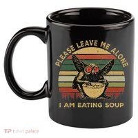 Mothman Eating Soup Please Leave Me Alone I Am Eating Soup 11oz C Handle Ceramic Mug thumb 2
