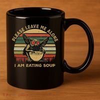 Mothman Eating Soup Please Leave Me Alone I Am Eating Soup 11oz C Handle Ceramic Mug thumb 3