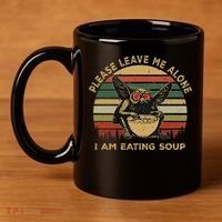 Mothman Eating Soup Please Leave Me Alone I Am Eating Soup 11oz C Handle Ceramic Mug thumb 4