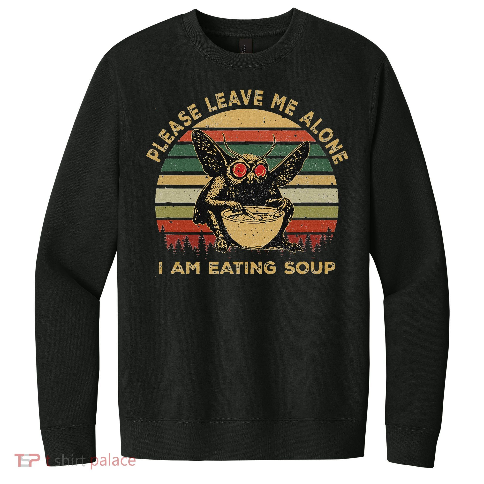 Mothman Eating Soup Please Leave Me Alone I Am Eating Soup V.I.T. Fleece Crew Sweatshirt