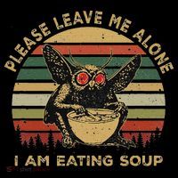 Mothman Eating Soup Please Leave Me Alone I Am Eating Soup Women's Hoodie thumb 2