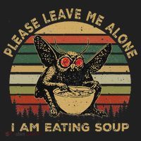 Mothman Eating Soup Please Leave Me Alone I Am Eating Soup Urban Oversized Heavyweight T-Shirt thumb 2