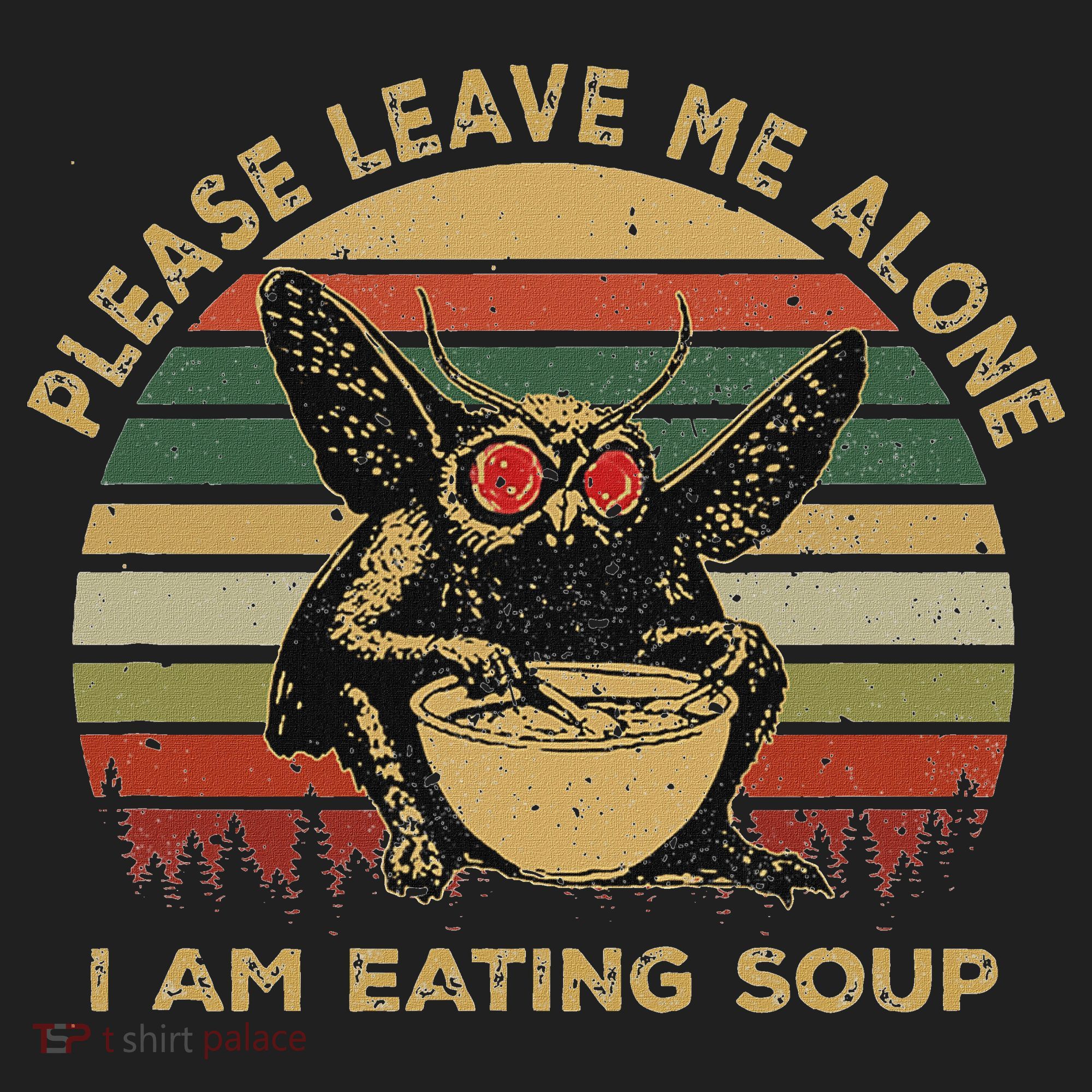 Mothman Eating Soup Please Leave Me Alone I Am Eating Soup Urban Oversized Heavyweight T-Shirt