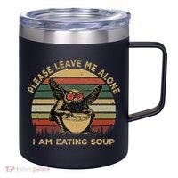 Mothman Eating Soup Please Leave Me Alone I Am Eating Soup 12oz Stainless Steel Coffee Mug thumb 0