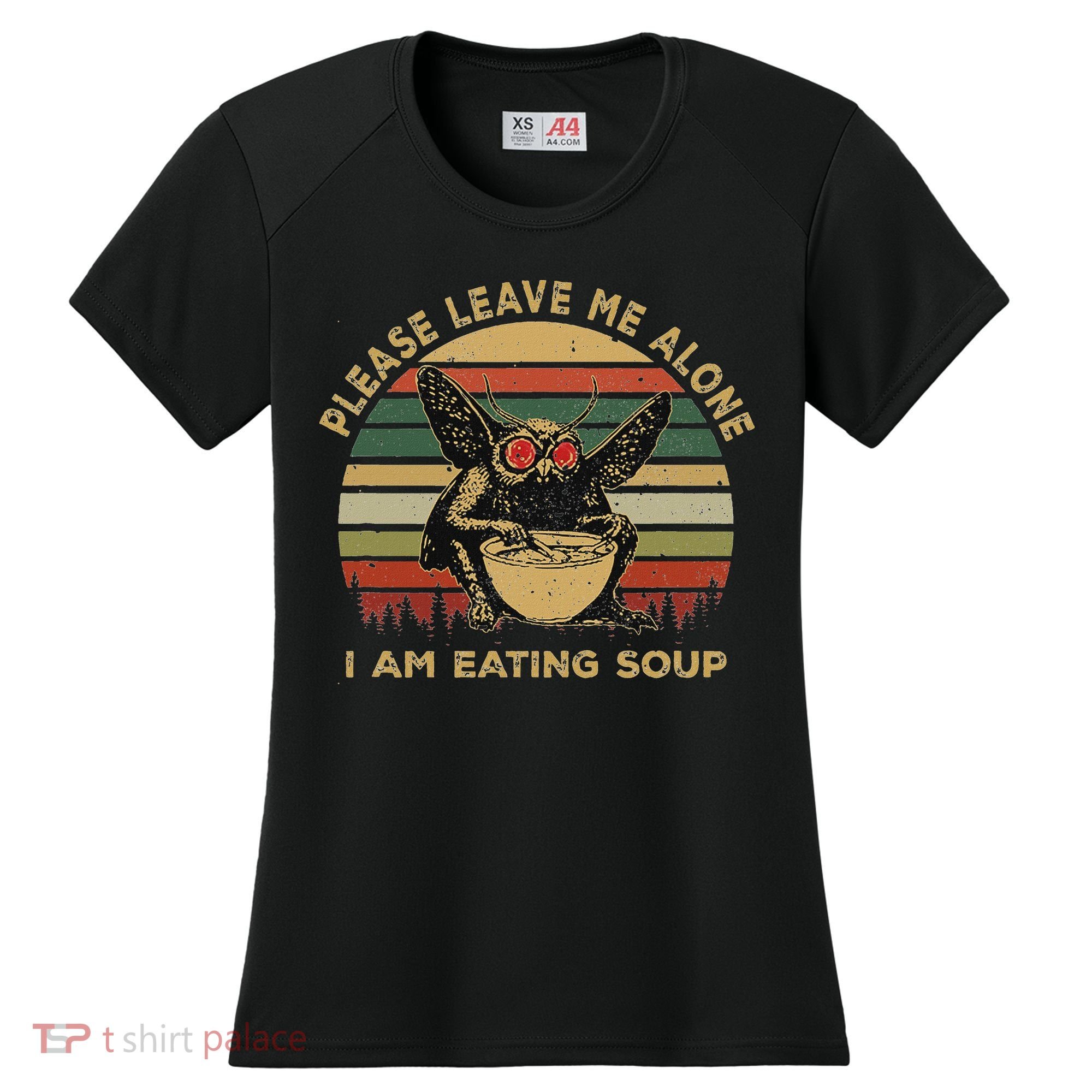 Mothman Eating Soup Please Leave Me Alone I Am Eating Soup Women's Cooling Performance Crew T-Shirt