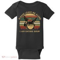Mothman Eating Soup Please Leave Me Alone I Am Eating Soup Baby Bodysuit thumb 0